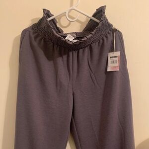 Jessica Sipmson WOMEN'S WIDE LEG PANTS SIZE XL GRAY RIDGE COLOR MADE IN VIETNAM